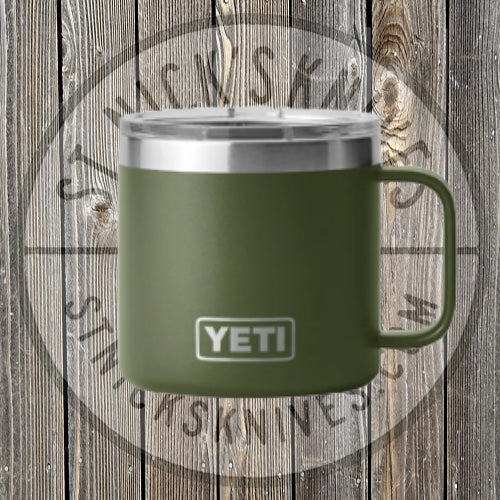 Yeti Rambler 14oz Mug Highlands Olive - Andy Thornal Company