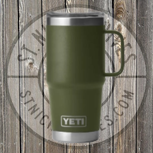 Custom Laser Engraved 20oz YETI Rambler Travel Mug with Stronghold Lid