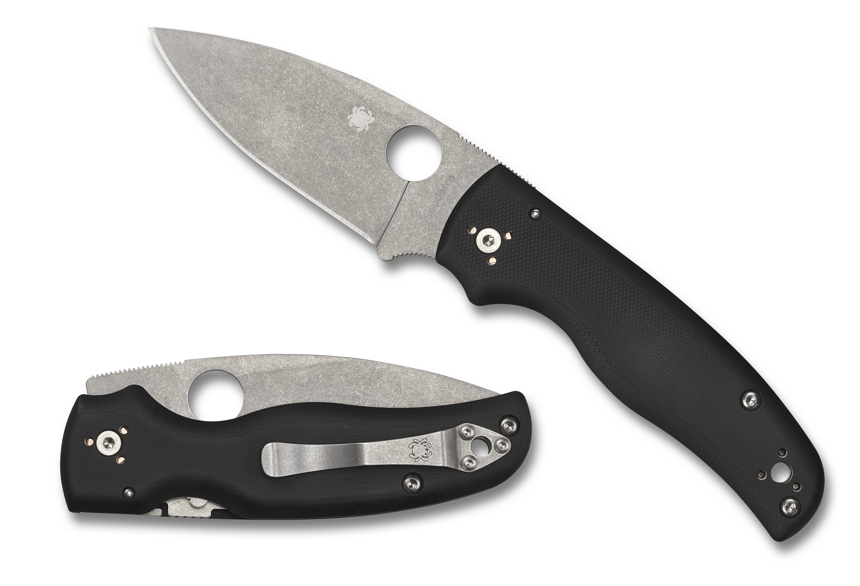 Spyderco Shaman - Plain Edge - CPM-S30V - Black G10 - C229GP | SNK