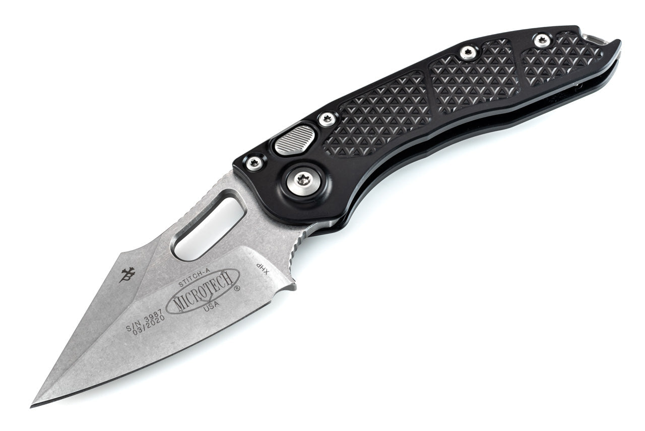 Microtech Stitch - Automatic - Standard Hardware - Black Chassis - 169-10