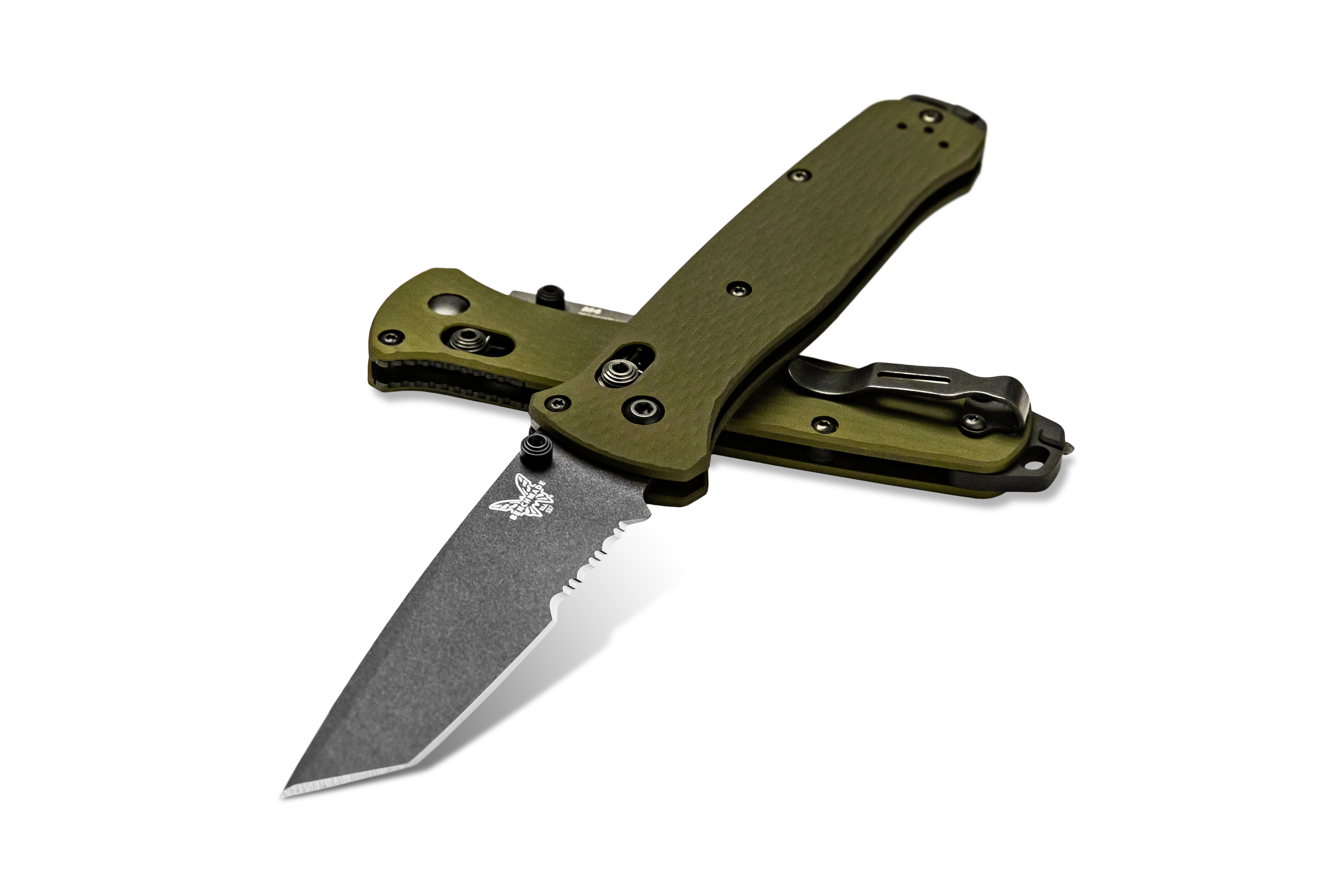 Benchmade Bailout - Serrated M4 Tanto Blade - Green Aluminum Handle - 537SGY-1
