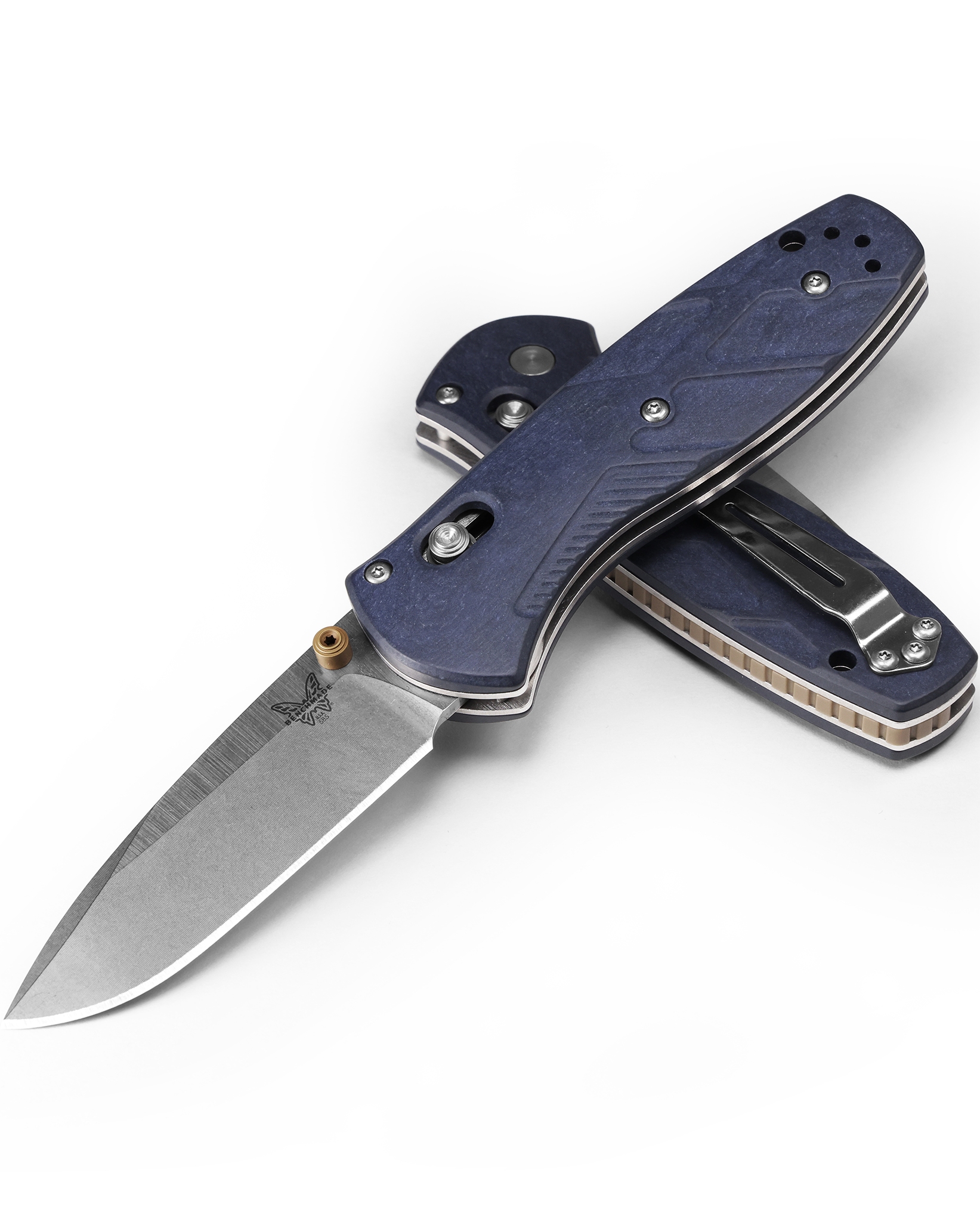 Benchmade Mini Barrage - Blue Canyon Richlite Handle - CPM-S30V - 585-03