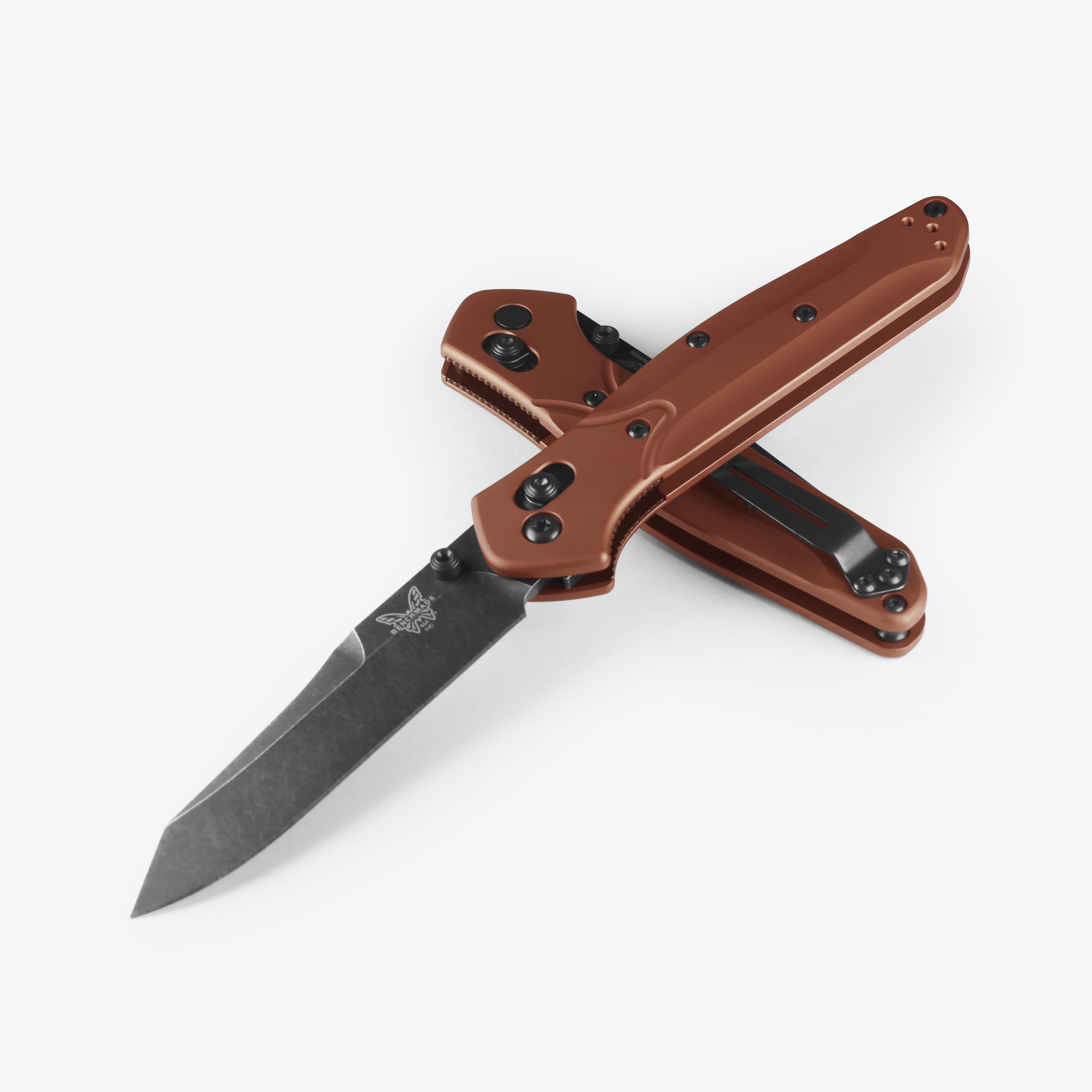 Benchmade 940 Osborne - Burnt Copper Aluminum Handle - DLC Battlewash Blade - 940BK-03