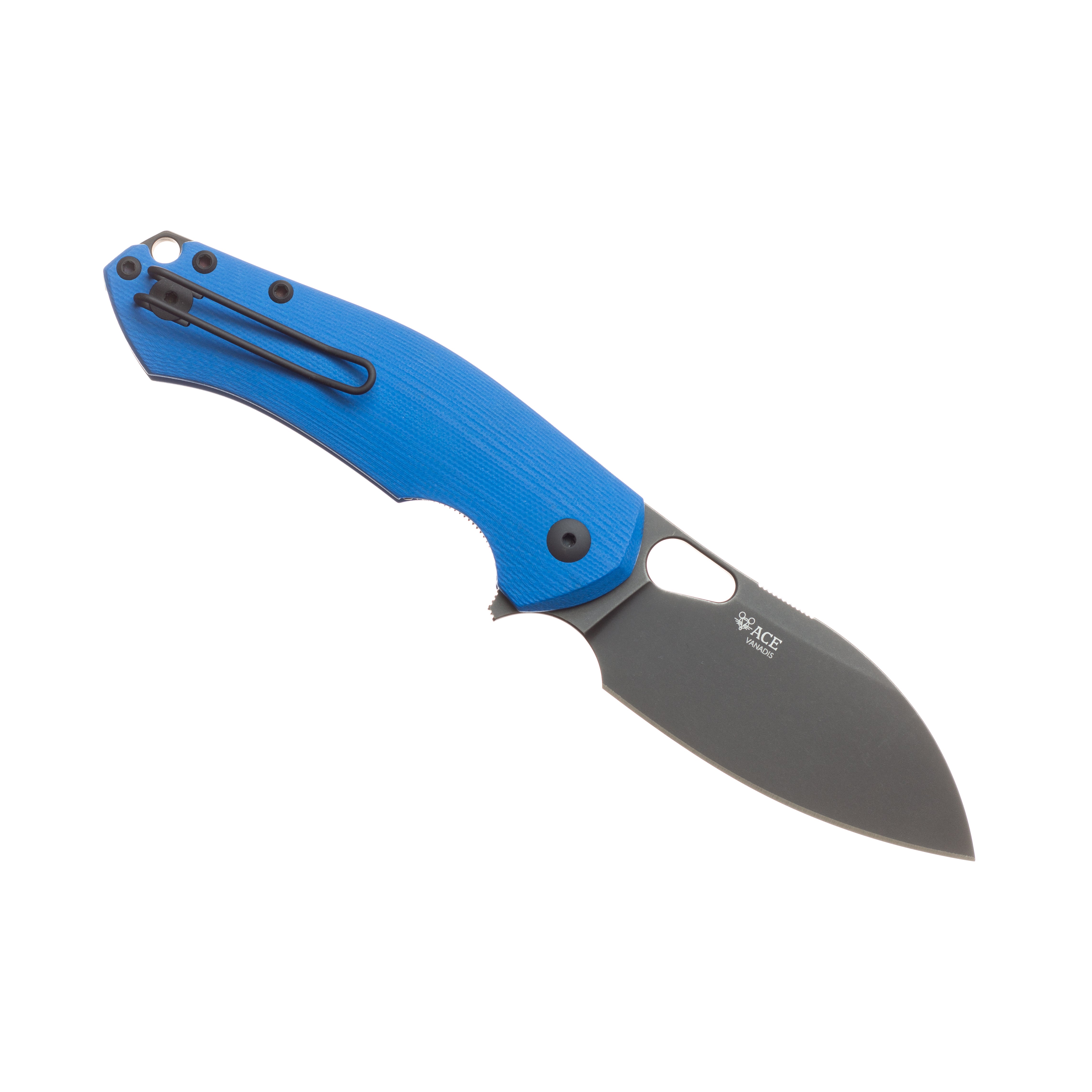 GiantMouse ACE Biblio XL - Blue G10 - Blackwashed Vanadis 4E Steel - 0