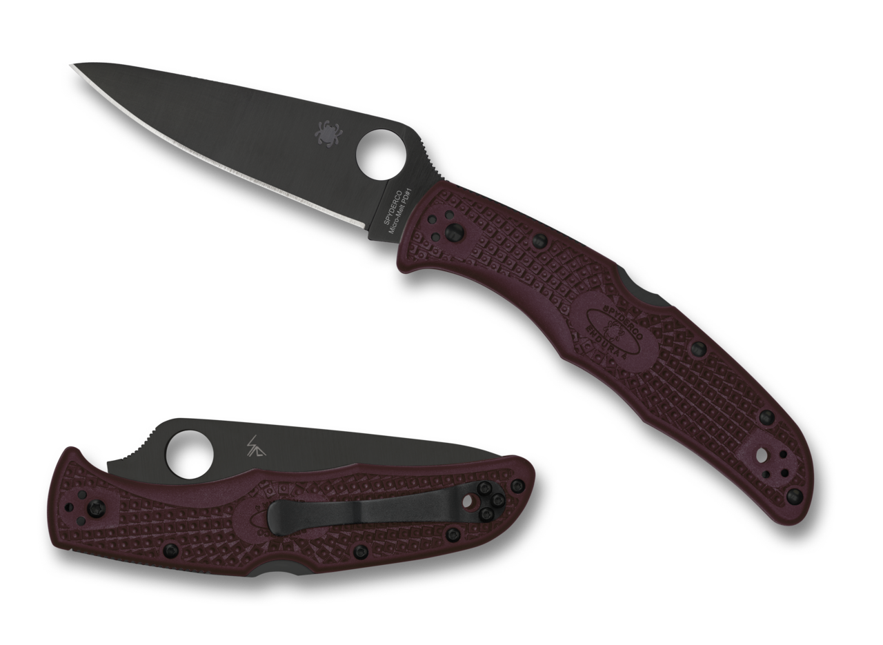 Spyderco Endura 4 - Sprint Run - Burgundy FRN - CTS-PD#1 Blade - C10BGBKP