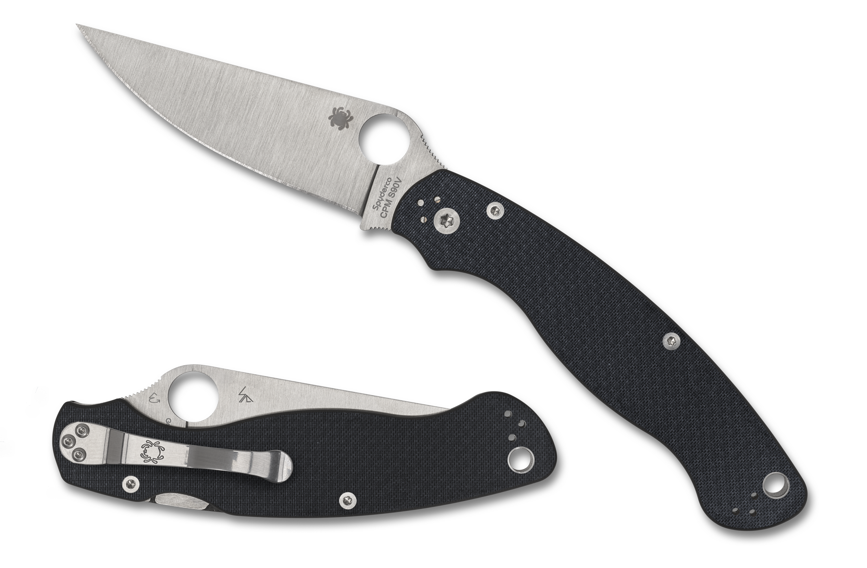 Spyderco Military 2 - Sprint Run - CPM-S90V - Compression Lock - Carbon Fiber - C36CFP2