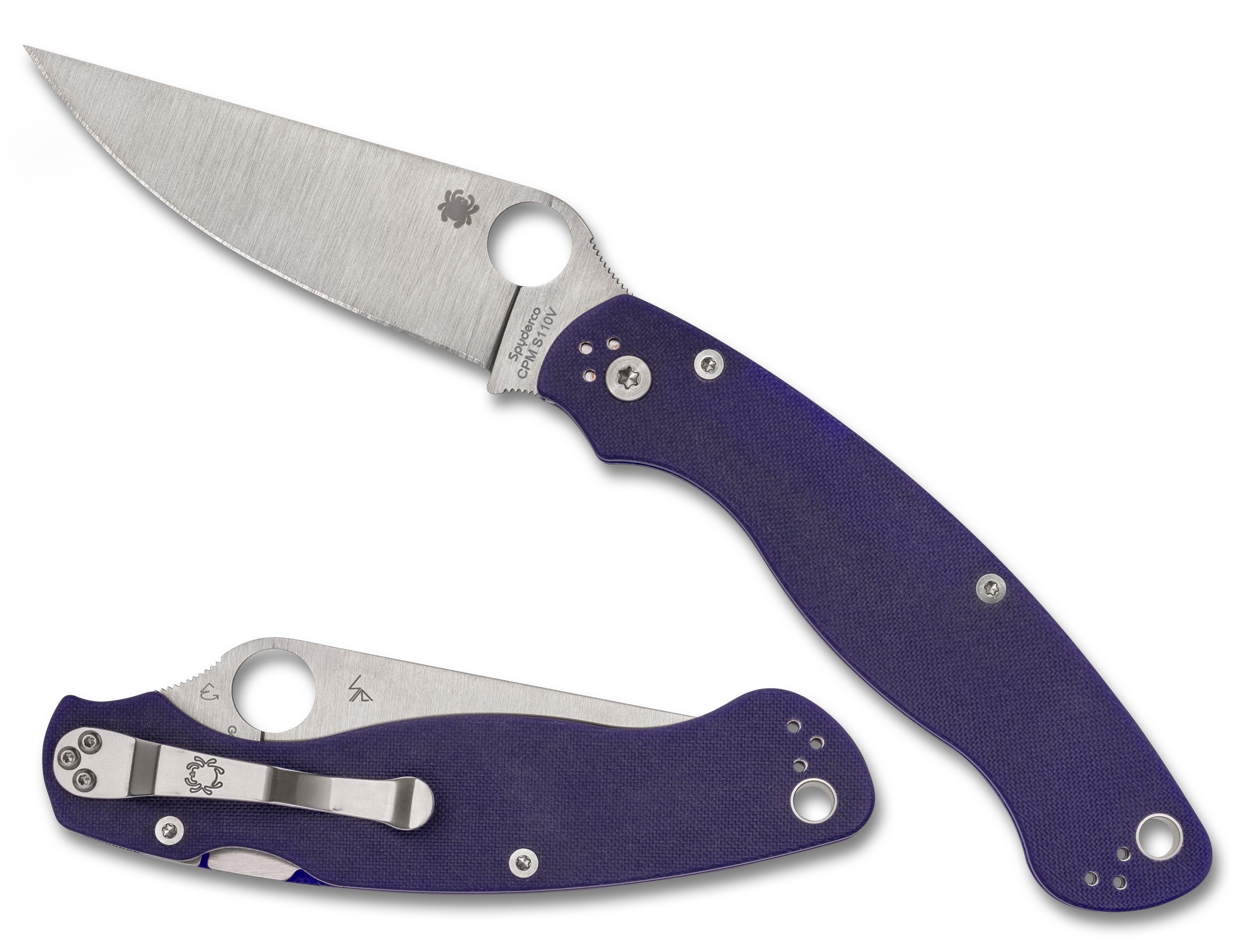 Spyderco Military 2 - CPM-S110V - Compression Lock - Dark Blue G10 - C36GPDBL2