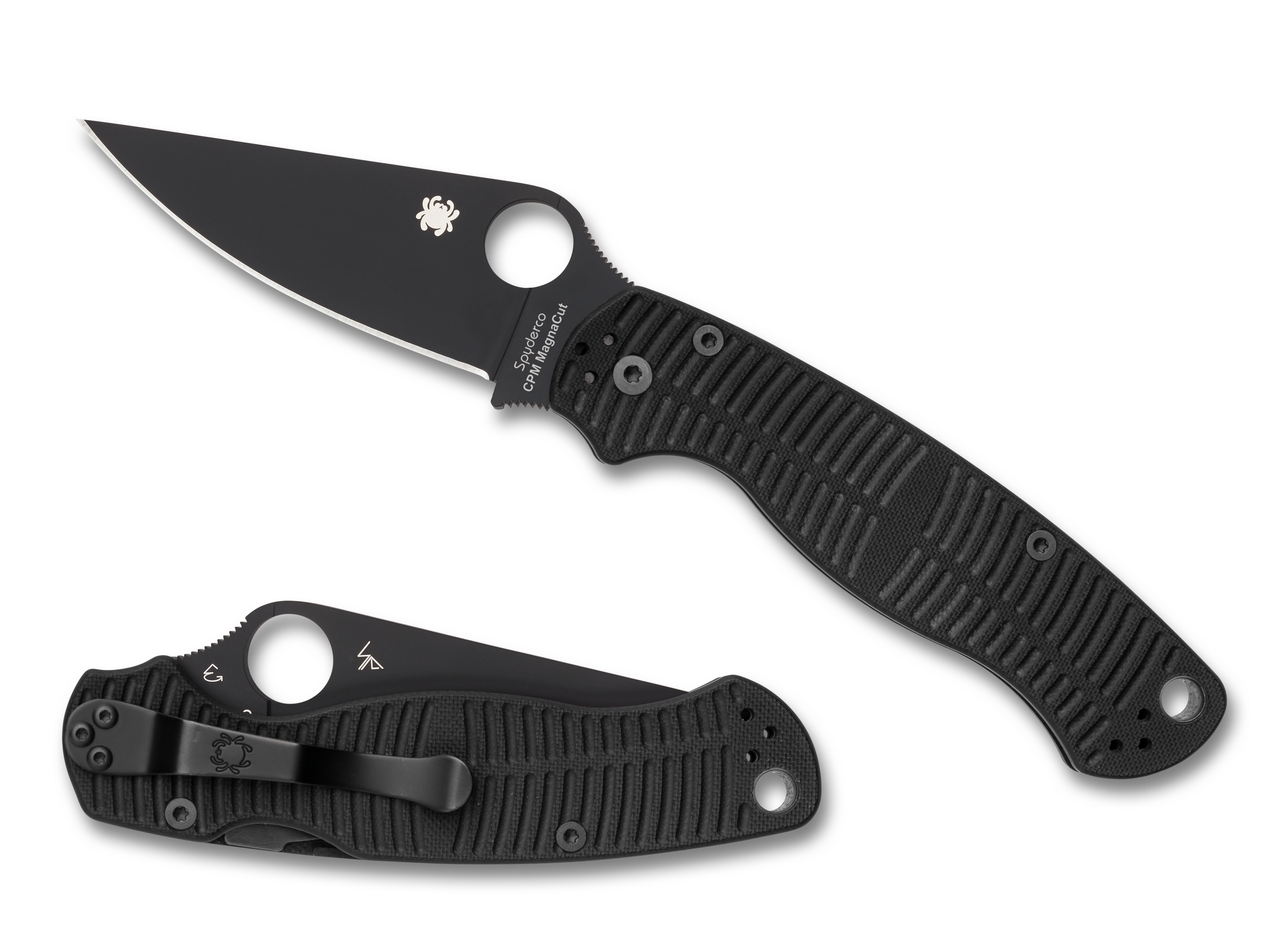 Spyderco Paramilitary 2 Salt - Black G10 - Black Blade CPM Magnacut - C81GMCBKP2