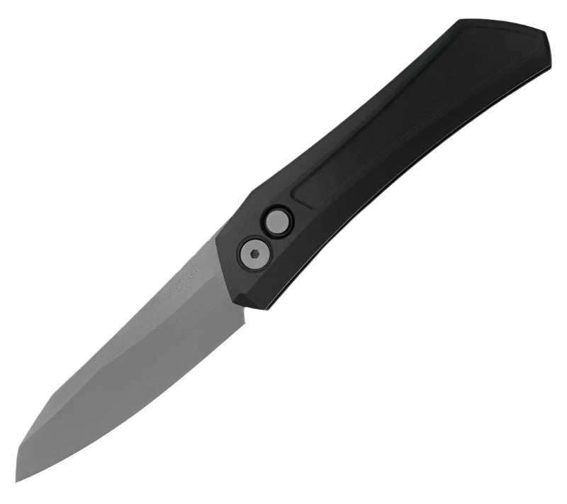 Pro-Tech Knives Oligarch Auto - Black Handle - Smoky Grey DLC CPM-Magnacut Blade