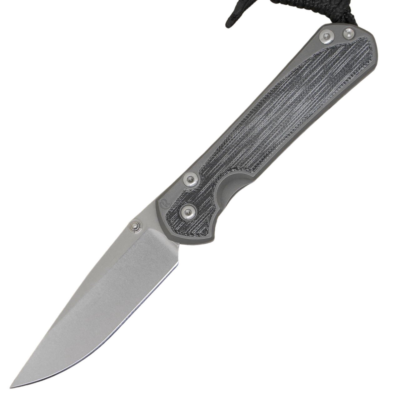 Chris Reeve Knives Small Sebenza 31 - Glass Blasted - Black Canvas Micarta Inlay - Drop Point - S31-1652
