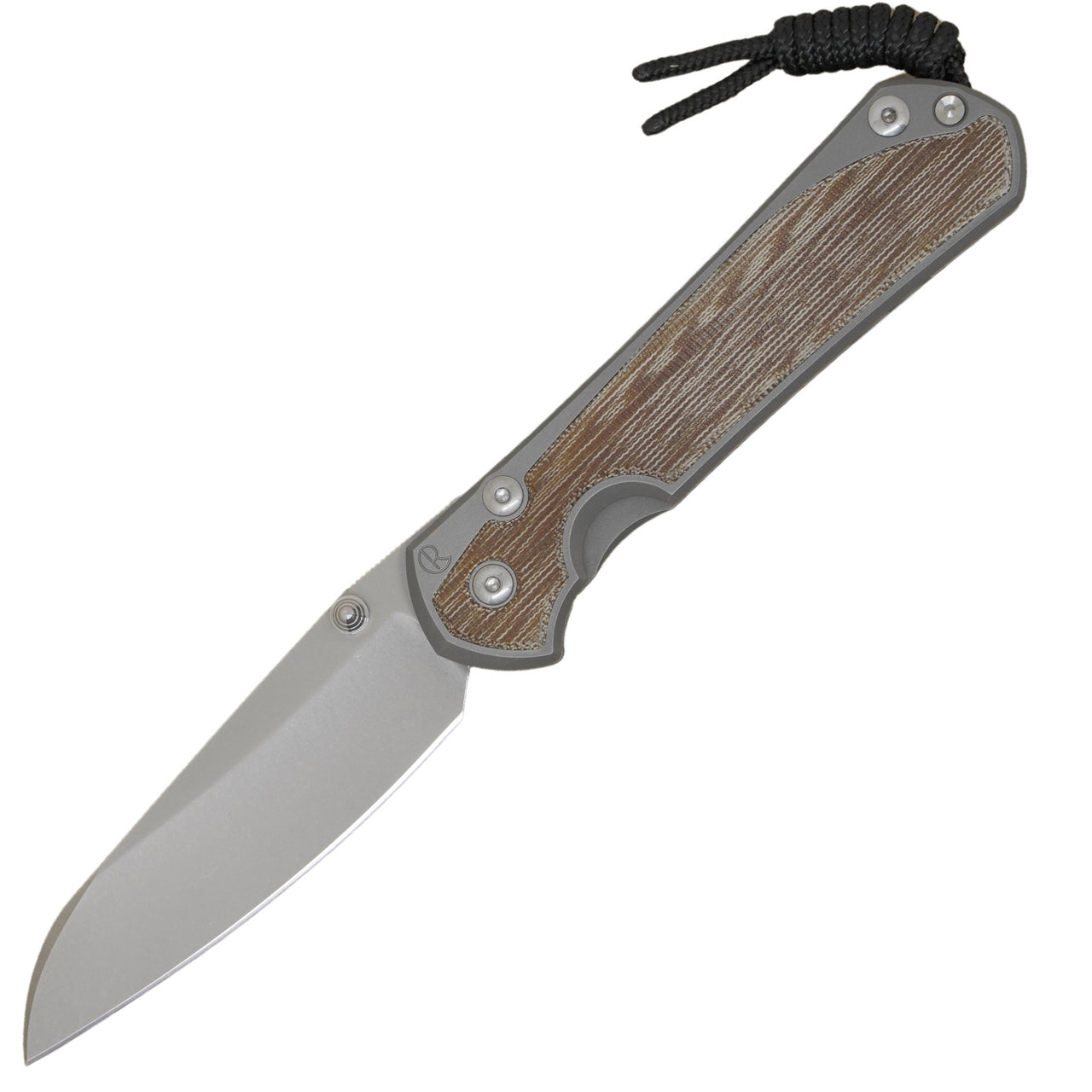 Chris Reeve Knives Large Sebenza 31 - Glass Blasted Natural Canvas Micarta Inlay - Insingo - L31-1226