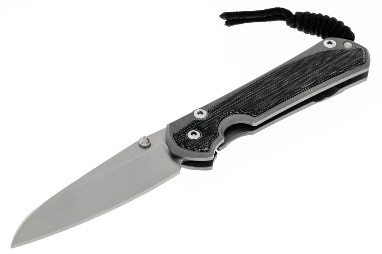 Chris Reeve Knives Small Sebenza 31 - Black Canvas Micarta Inlay - Glass Blasted - Insingo- S31-1224