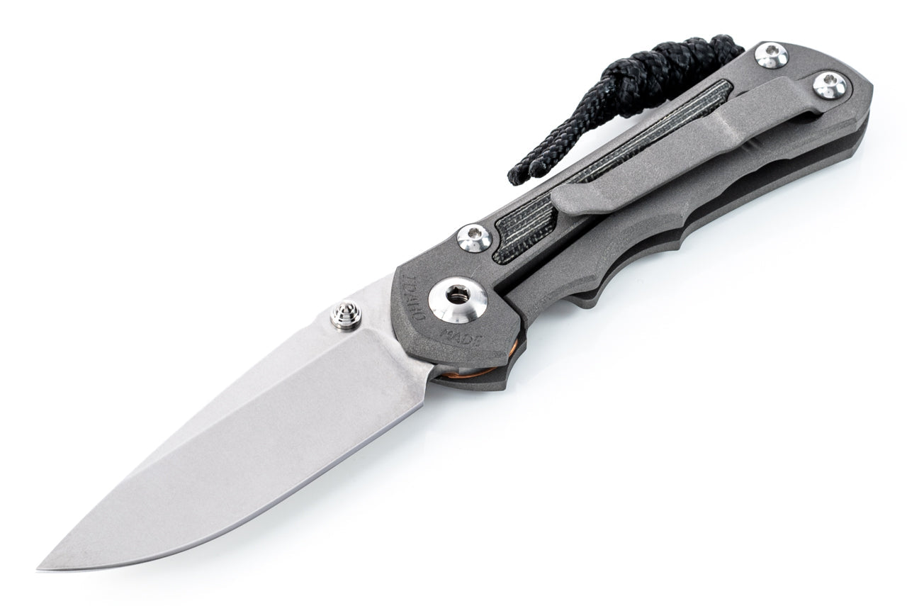 Chris Reeve Knives Small Inkosi - Left Handed - Drop Point - Black Canvas Micarta Inlay - SIN-1013