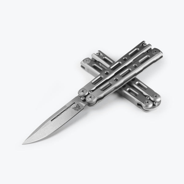 Benchmade Laro 82 Balisong - Butterfly Knife - Titanium Handle - CPM-Magnacut Blade