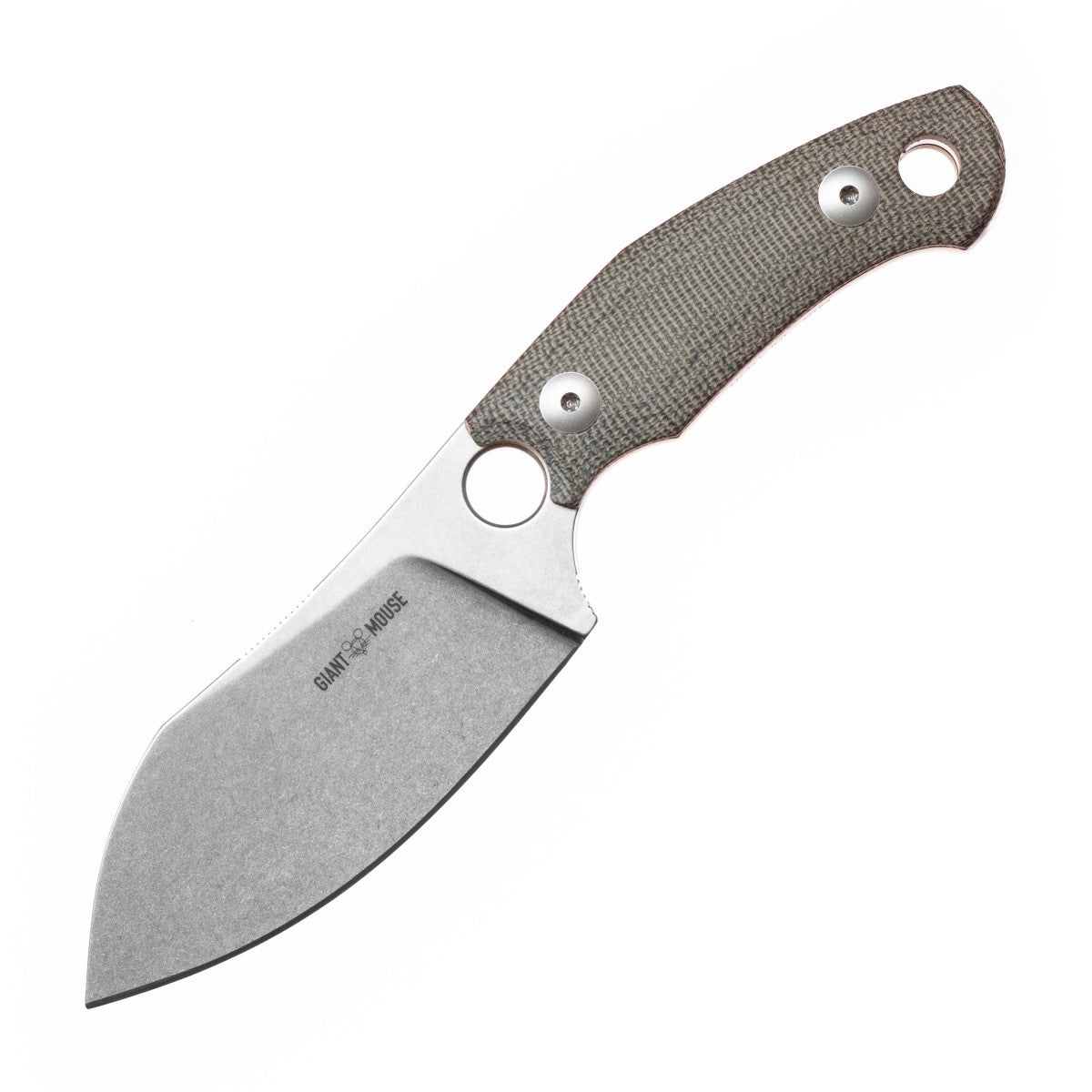 GiantMouse Knives GMF1-XL - Fixed Blade - N690 Steel - Micarta Handle