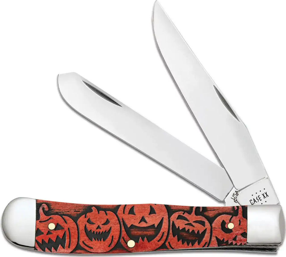 Case Trapper Orange/Black Wash Bone w/JackOLantern Halloween 202