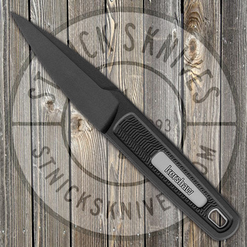 Kershaw Electron - Polymer Fixed Blade - Black Handles - Spear Point - 1396