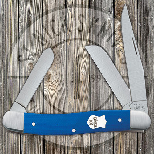 Case Medium Stockman - Smooth Blue G10 - 16744