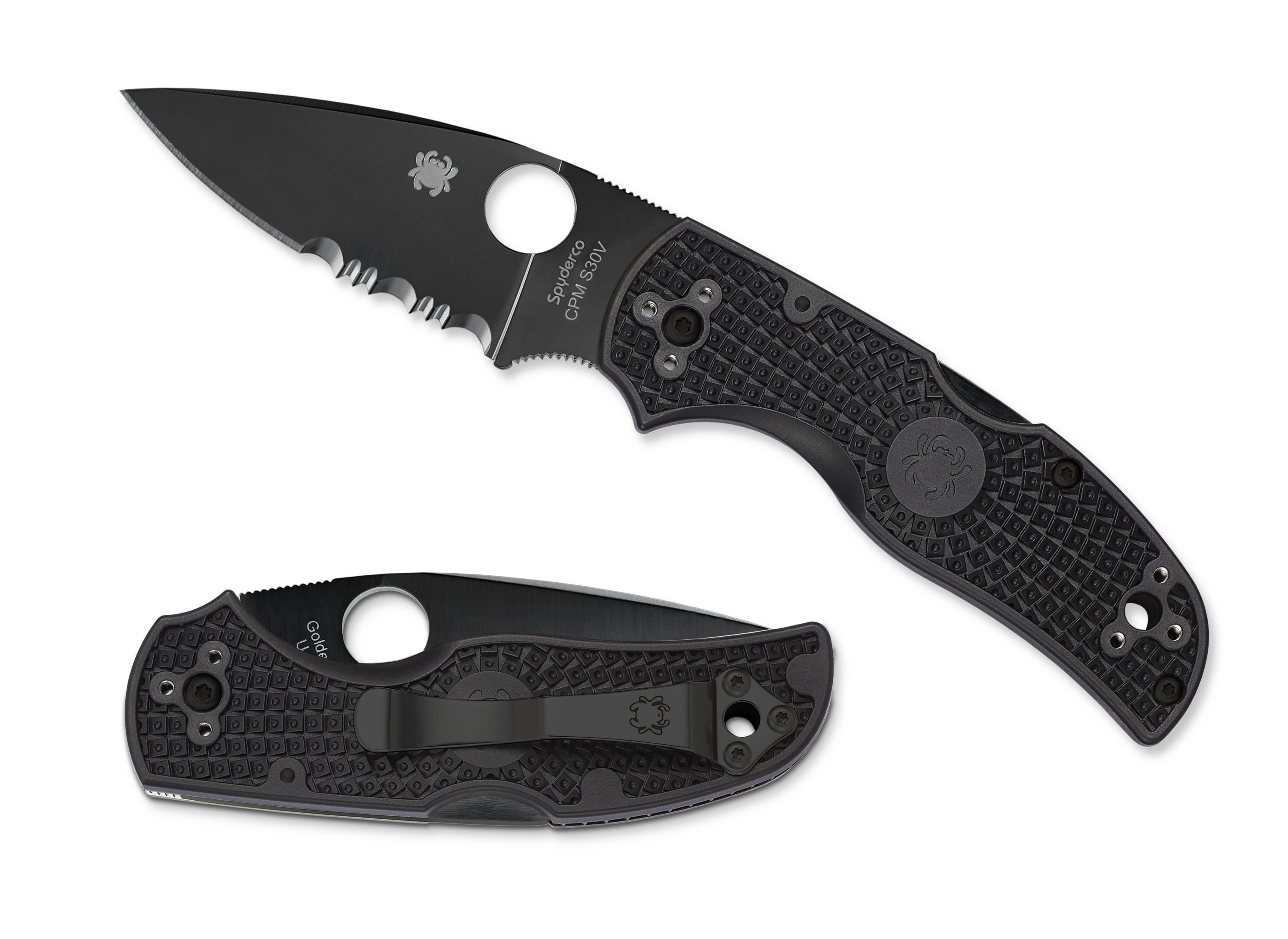 Spyderco Native 5 Lightweight - Partially Serrated - Black FRN - C41PSBBK5